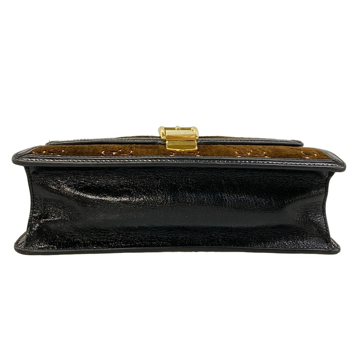 Gucci Shoulder Bag Sylvie Small Dark Brown Black Multi Leather — view 5