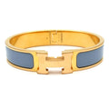 Hermes Bangle Clic H Gold Gray Bracelet