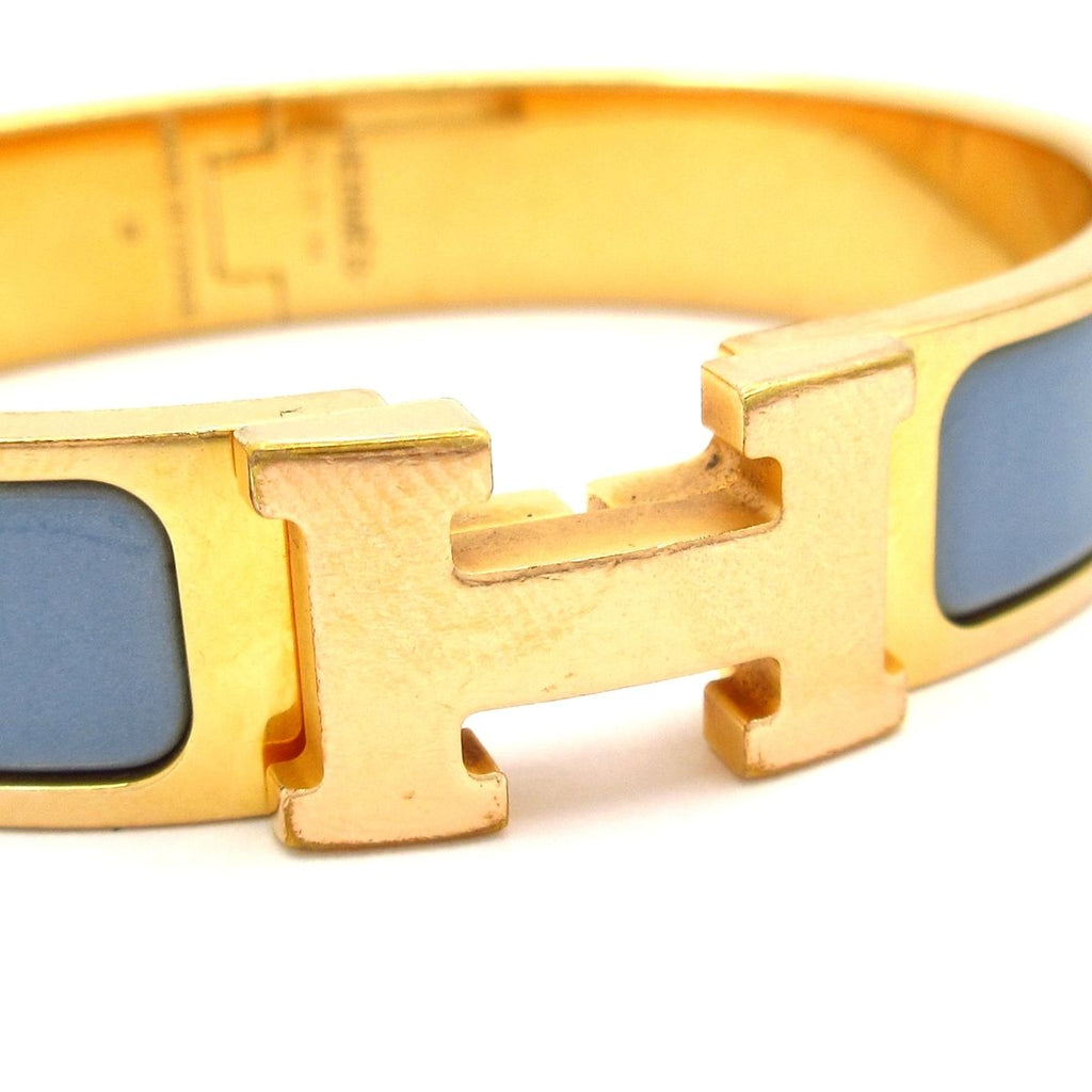 Hermes Bangle Clic H Gold Gray Bracelet — view 5