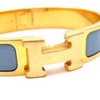 Hermes Bangle Clic H Gold Gray Bracelet — view 5