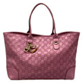 Gucci Tote Bag Guccissima Lineheartbit Pink Leather