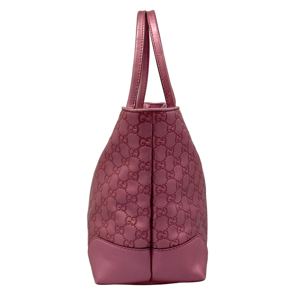 Gucci Tote Bag Guccissima Lineheartbit Pink Leather — view 4