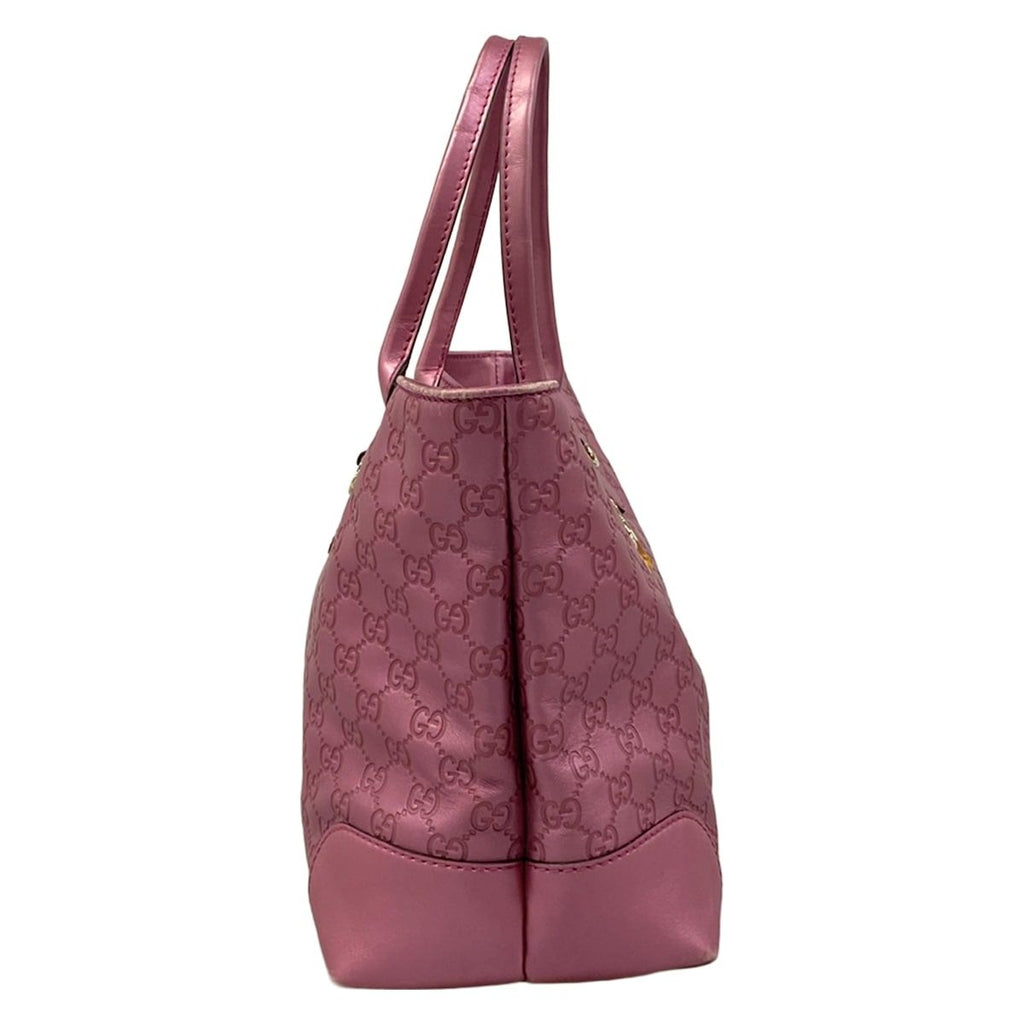 Gucci Tote Bag Guccissima Lineheartbit Pink Leather — view 2