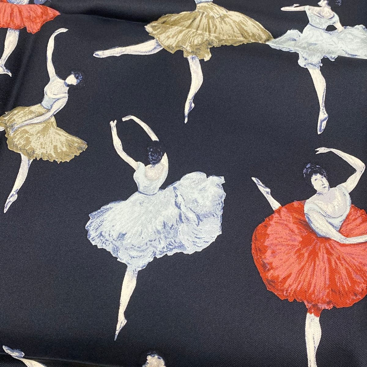 Hermes Scarf Carre 90 Black Brown Multi Ballerina — view 5