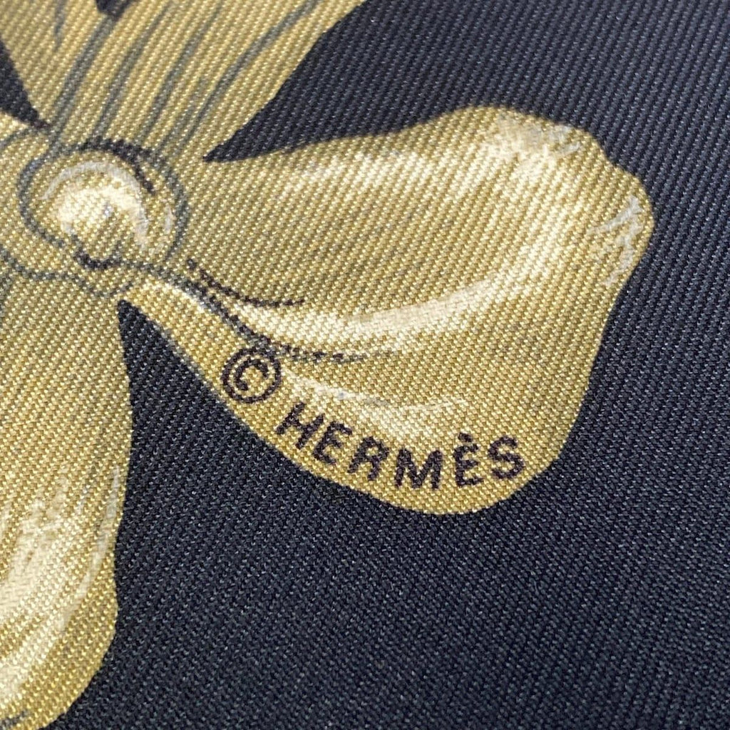 Hermes Scarf Carre 90 Black Brown Multi Ballerina — view 2