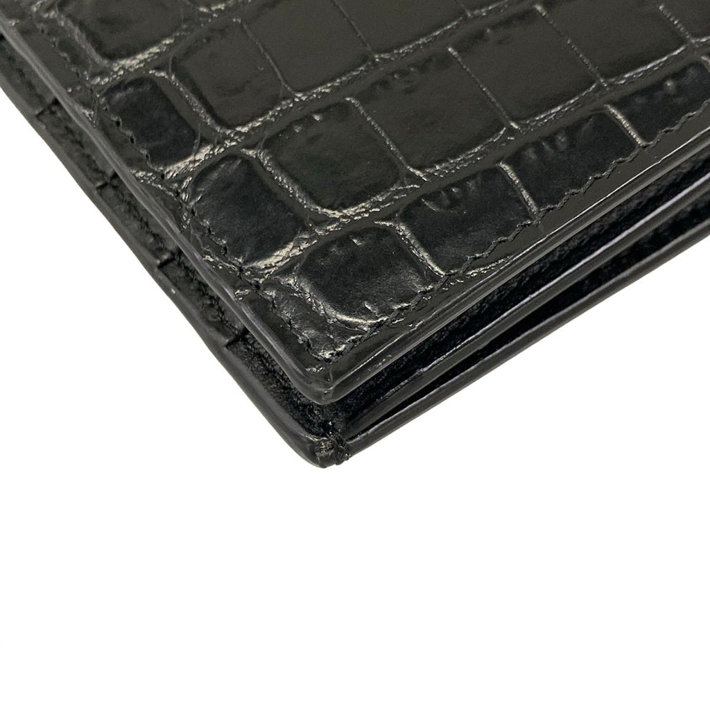 Saint Laurent Paris Wallet Black Embossed Leather — view 8