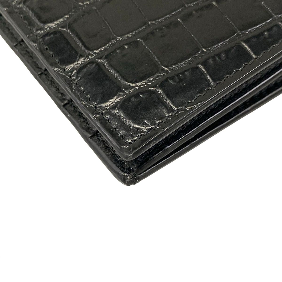 Saint Laurent Paris Wallet Black Embossed Leather — view 8