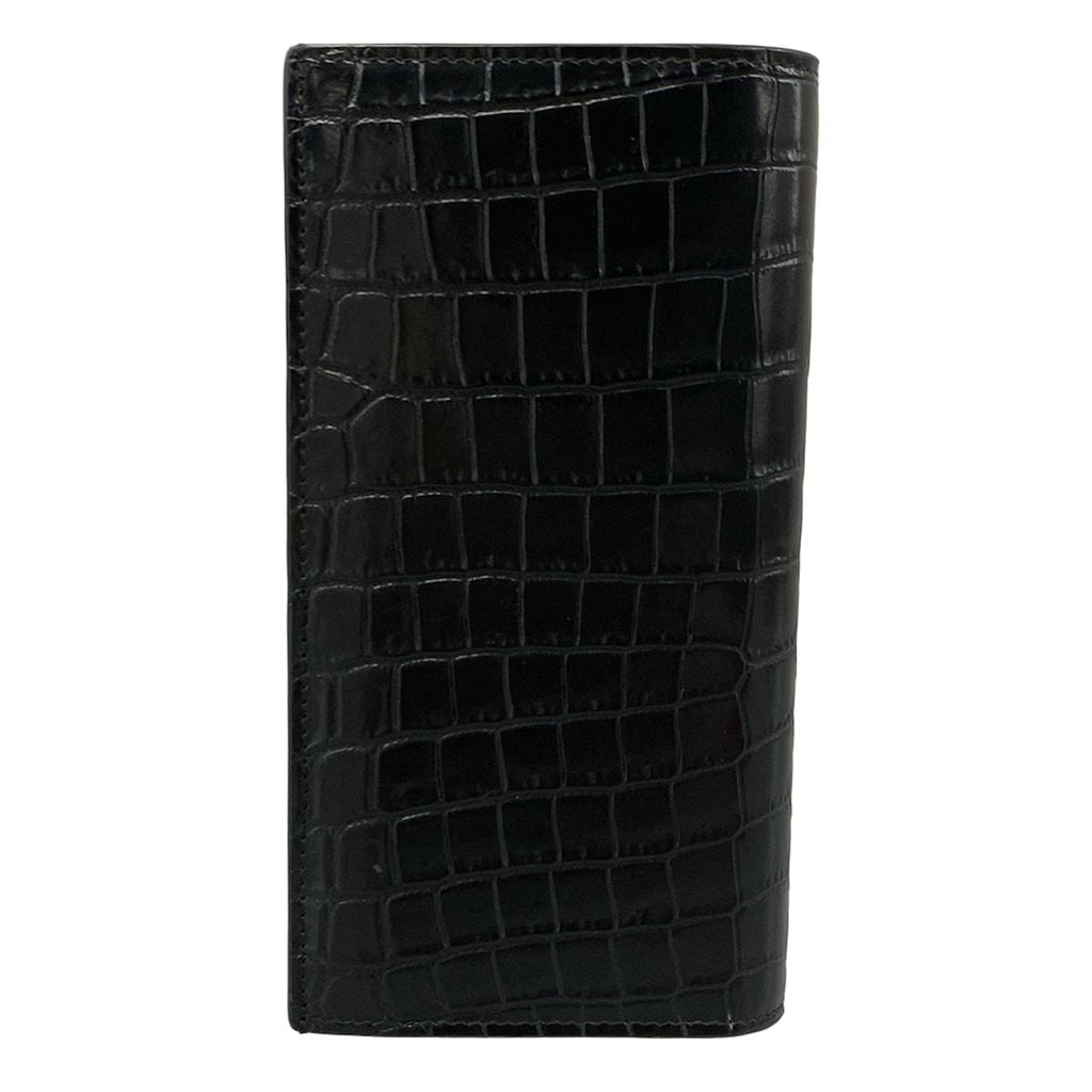 Saint Laurent Paris Wallet Black Embossed Leather — view 2