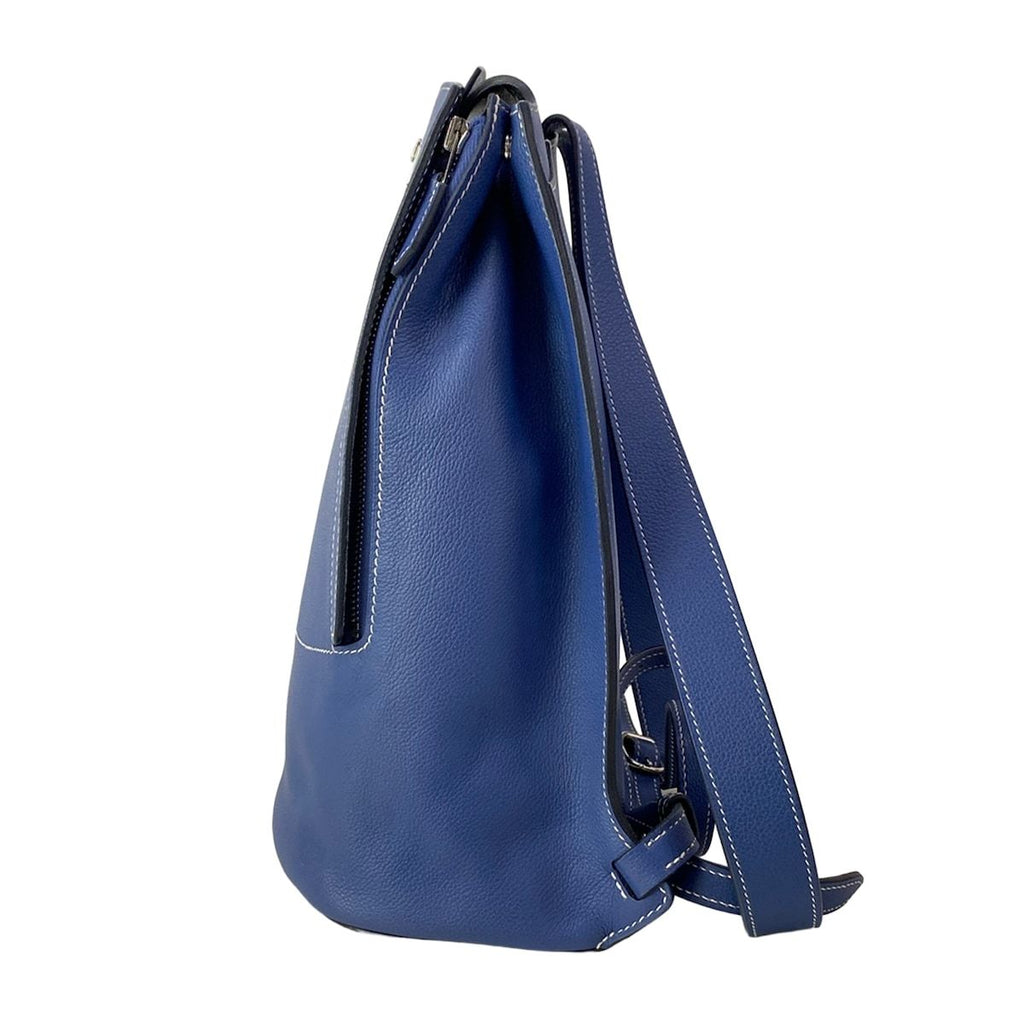 Hermes Backpack a Dos Blue Brighton Silver — view 4