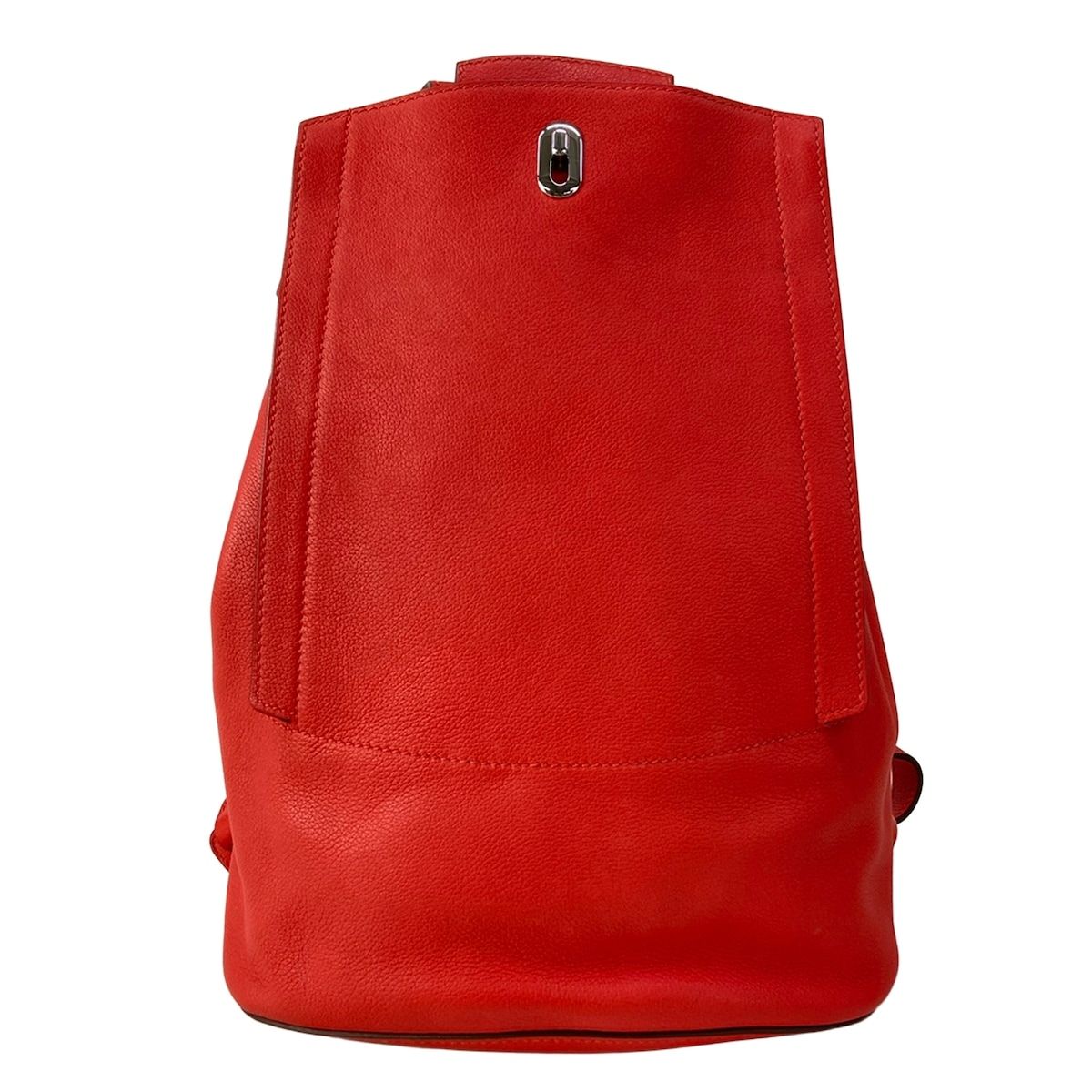 Hermes Backpack a Dos Rouge Pivoine Silver