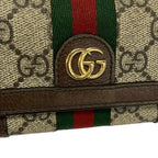 Gucci Trifold Wallet Ophidia Dark Brown Beige Multi Leather — view 7