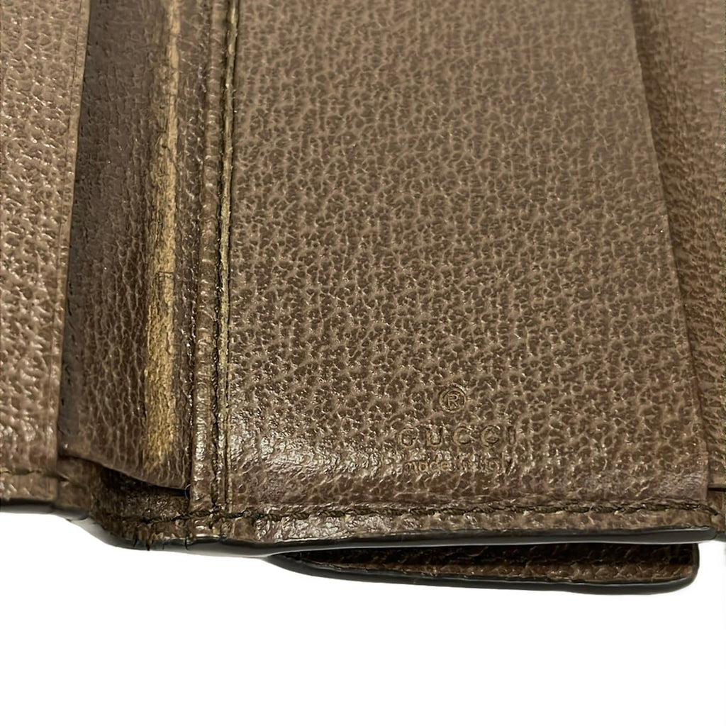 Gucci Trifold Wallet Ophidia Dark Brown Beige Multi Leather — view 5