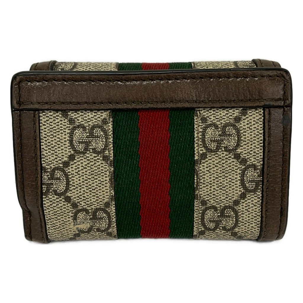 Gucci Trifold Wallet Ophidia Dark Brown Beige Multi Leather — view 2