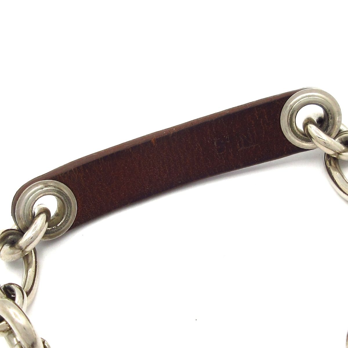 Hermes Bracelet Etelier Leather Dark Brown Silver — view 3