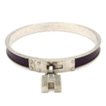 Hermes Bangle Kelly Silver Dark Purple Bracelet