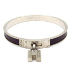Hermes Bangle Kelly Silver Dark Purple Bracelet