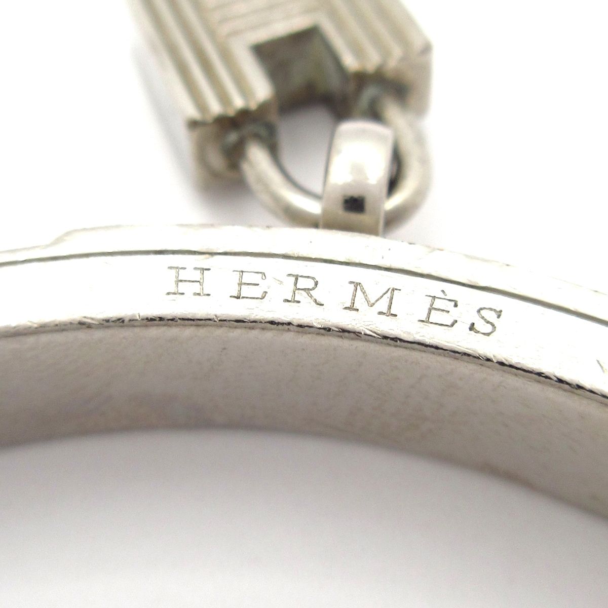 Hermes Bangle Kelly Silver Dark Purple Bracelet — view 4