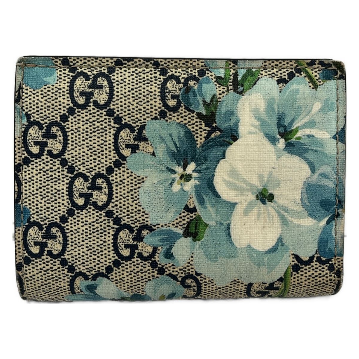 Gucci Bifold Wallet GG Blooms Navy Ivory Blue — view 2