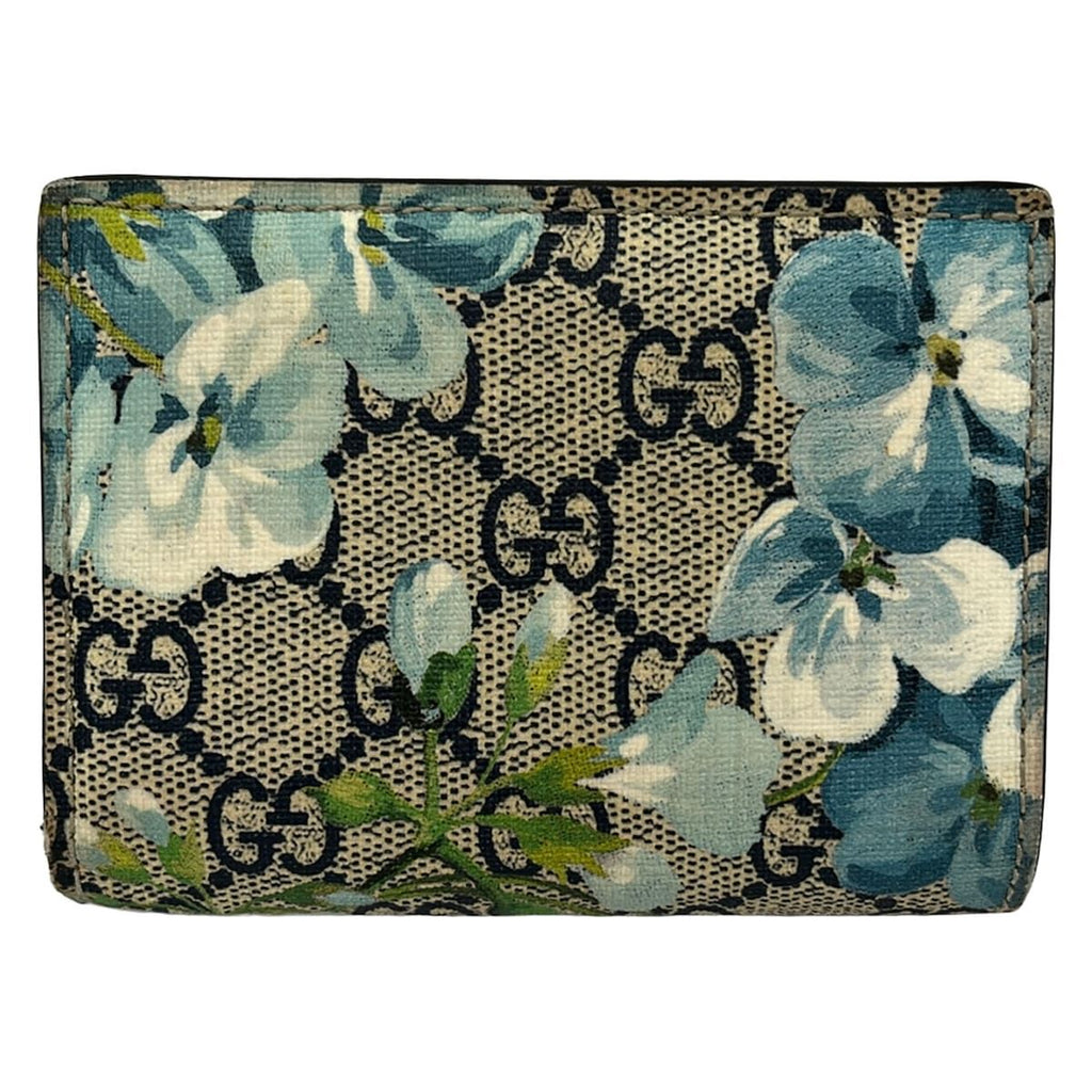 Gucci Bifold Wallet GG Blooms Navy Ivory Blue