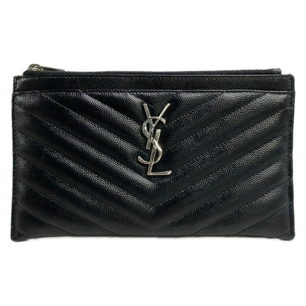 Saint Laurent Paris Pouch Black Leather