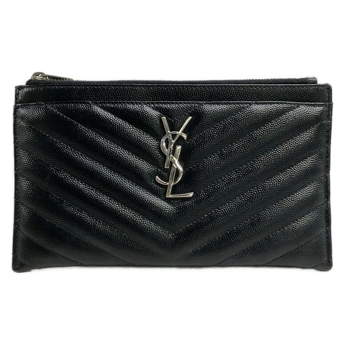 Saint Laurent Paris Pouch Black Leather