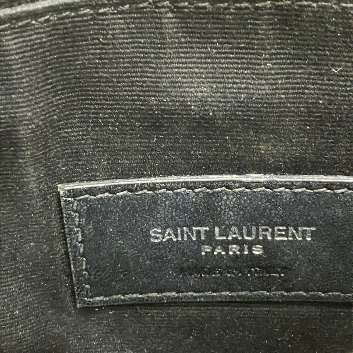Saint Laurent Paris Pouch Black Leather — view 5