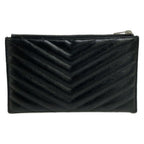 Saint Laurent Paris Pouch Black Leather — view 2