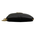 Prada Pouch Light Blue Black Drawstring Foldable Leather — view 3