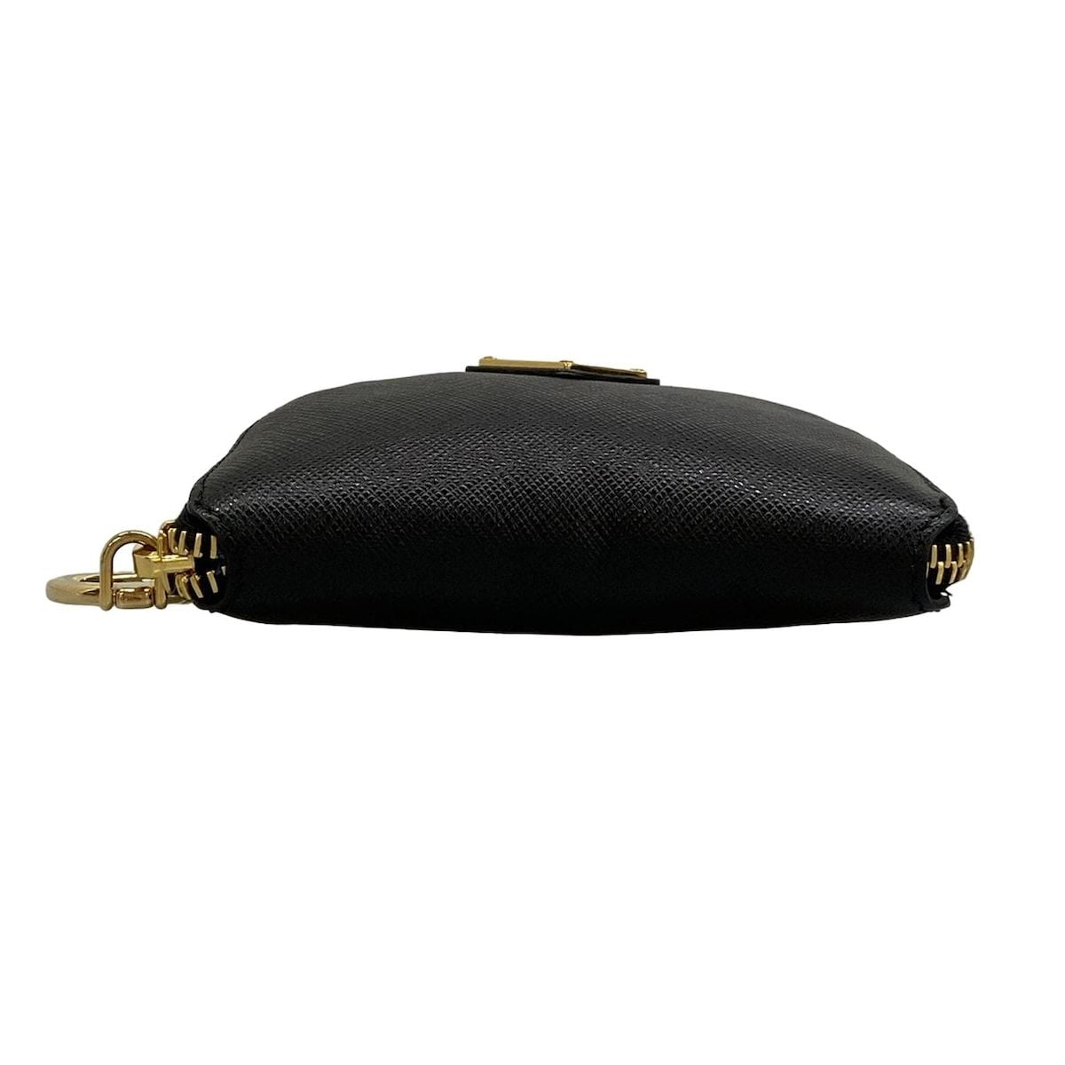 Prada Pouch Light Blue Black Drawstring Foldable Leather — view 3