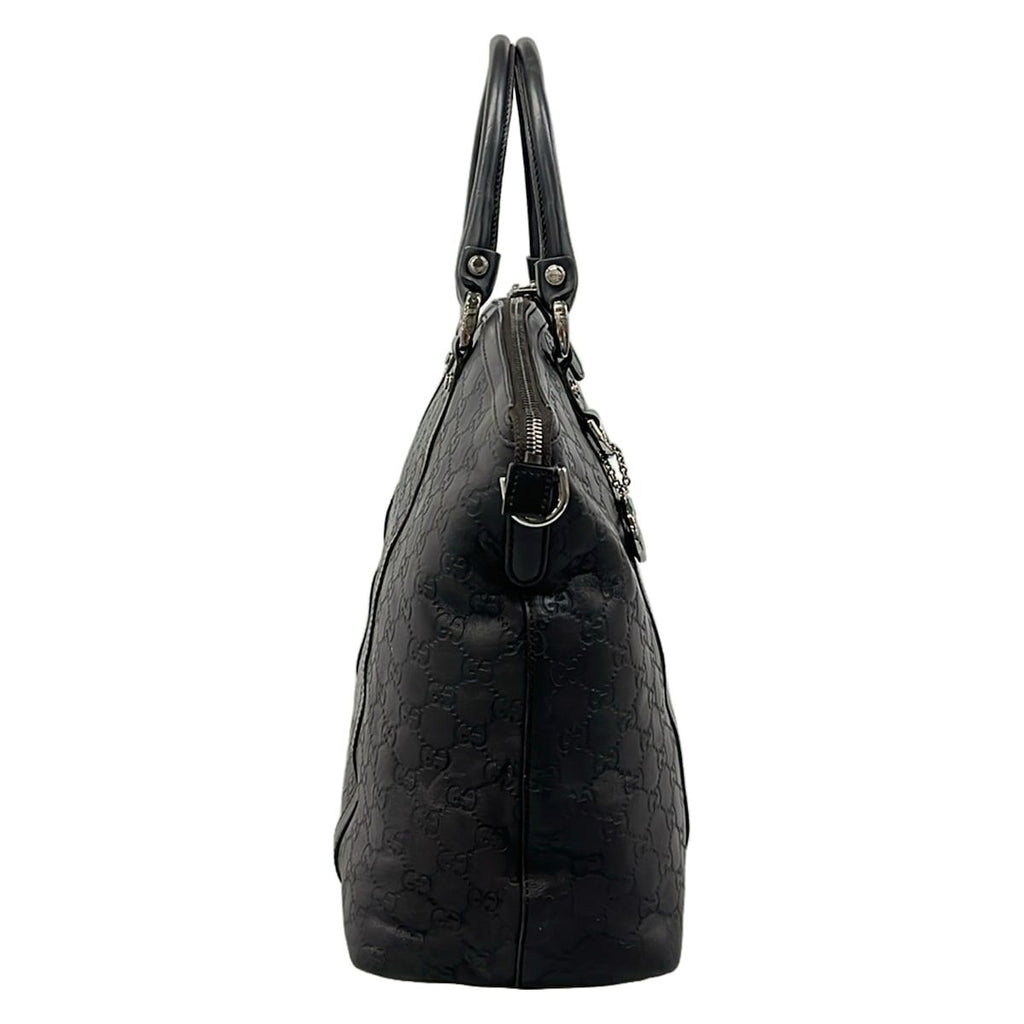 Gucci Handbag Guccissima Line Interlocking G Dark Brown Leather — view 2