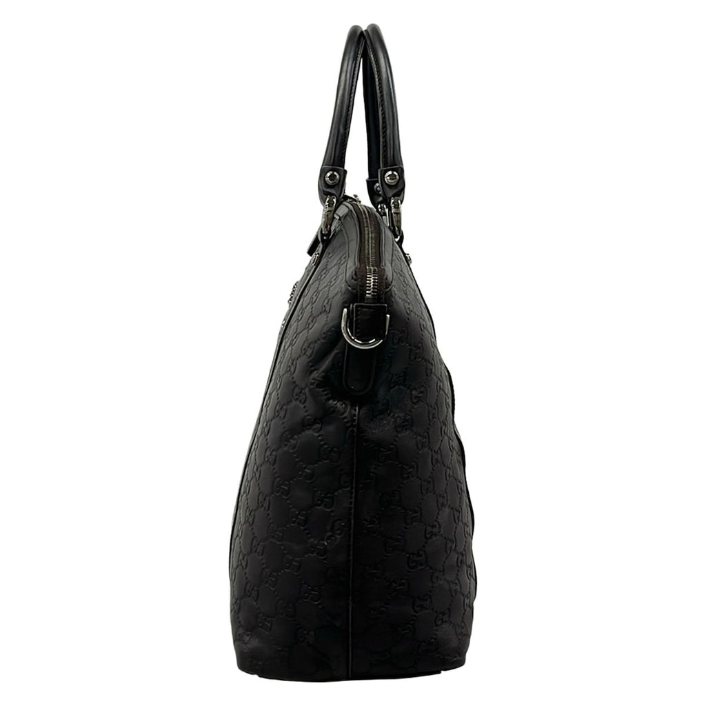 Gucci Handbag Guccissima Line Interlocking G Dark Brown Leather — view 4