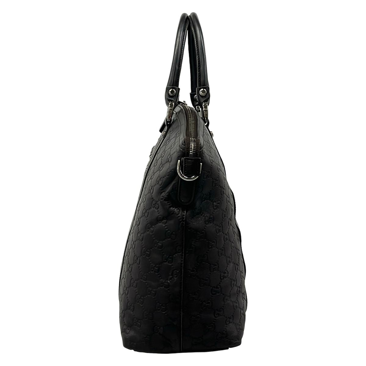 Gucci Handbag Guccissima Line Interlocking G Dark Brown Leather — view 4