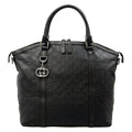 Gucci Handbag Guccissima Line Interlocking G Dark Brown Leather