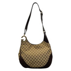 Gucci Shoulder Bag Charlotte GG Pattern Dark Brown Beige Leather — view 3