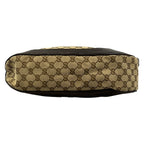 Gucci Shoulder Bag Charlotte GG Pattern Dark Brown Beige Leather — view 5