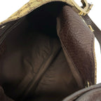 Gucci Shoulder Bag Charlotte GG Pattern Dark Brown Beige Leather — view 7