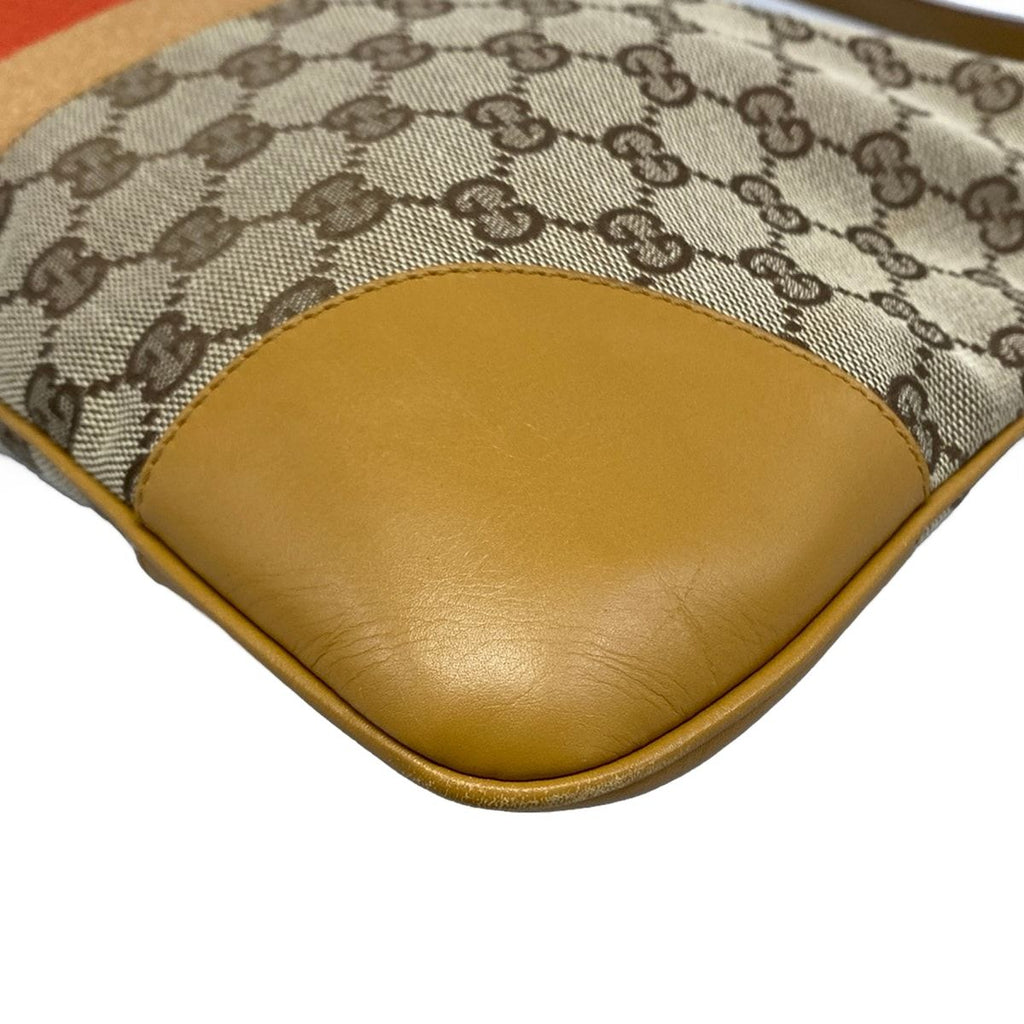 Gucci Shoulder Bag Kandinsky Dark Brown Beige Red Leather — view 6