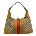 Gucci Shoulder Bag Kandinsky Dark Brown Beige Red Leather