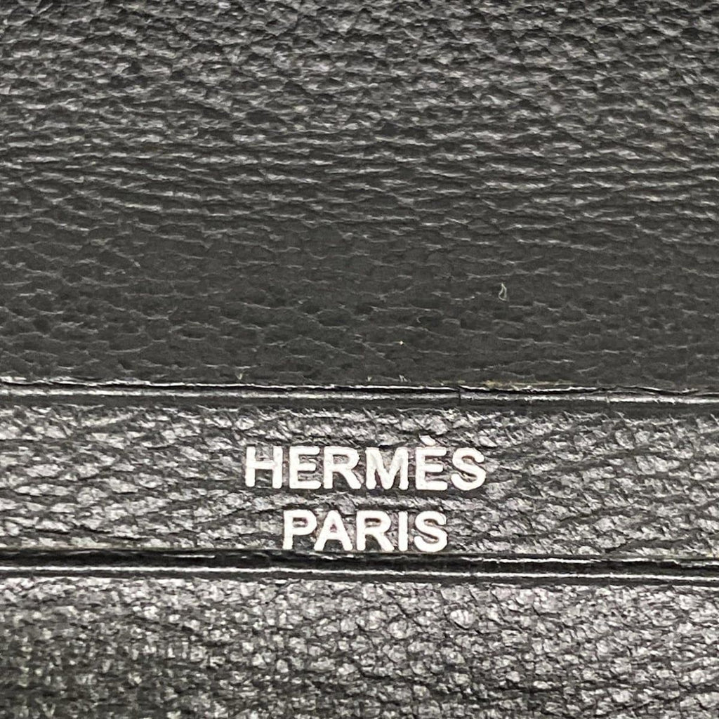 Hermes Wallet Bearn Soufflet Black Silver — view 5