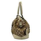 Gucci Handbag Dark Brown Beige Ivory Leather — view 2