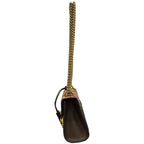 Gucci Shoulder Bag Padlock Small GG Supreme Dark Brown Beige Multi Chain Tiger — view 4