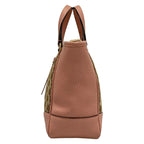 Gucci Handbag GG Pattern Bree Dark Brown Beige Pink Leather — view 4