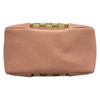 Gucci Handbag GG Pattern Bree Dark Brown Beige Pink Leather — view 5