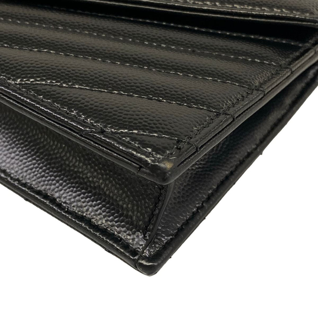 Saint Laurent Paris Wallet Cassandra Envelope Chain Black Leather Shoulder Bag — view 7