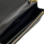 Saint Laurent Paris Wallet Cassandra Envelope Chain Black Leather Shoulder Bag — view 4