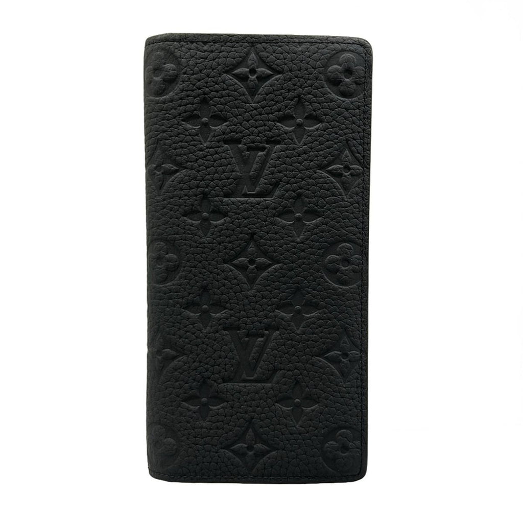 Louis Vuitton Wallet Taurillon Monogram Portefeuille Brazza Noir Leather Cowhide — view 2