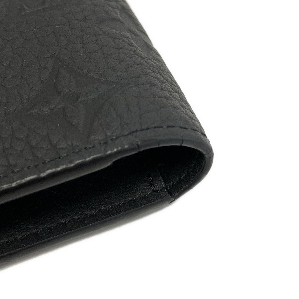 Louis Vuitton Wallet Taurillon Monogram Portefeuille Brazza Noir Leather Cowhide — view 8