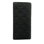 Louis Vuitton Wallet Taurillon Monogram Portefeuille Brazza Noir Leather Cowhide