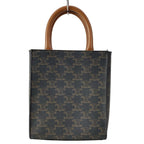 Celine Tote Bag Mini Vertical Cabas Black Dark Brown Leather — view 3
