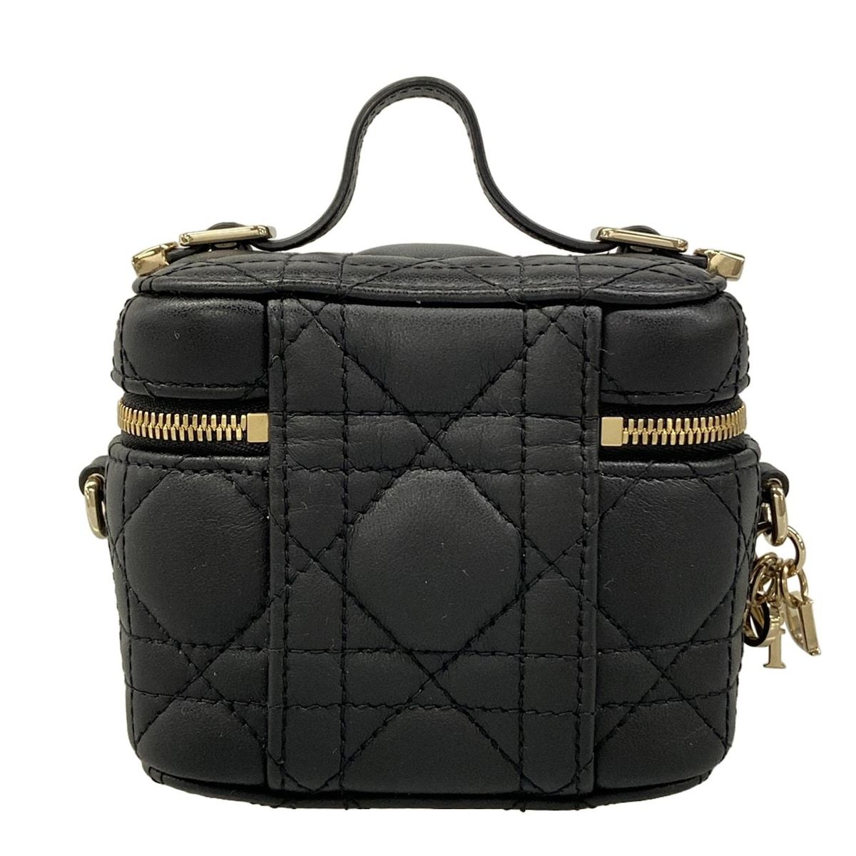 Dior Vanity Cannage Stitch Black Mini Bag Leather — view 3